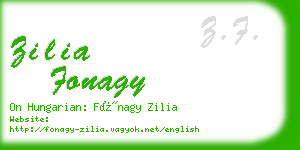 zilia fonagy business card